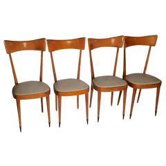 Set of Four Mid-Century Italian Dining Chairs