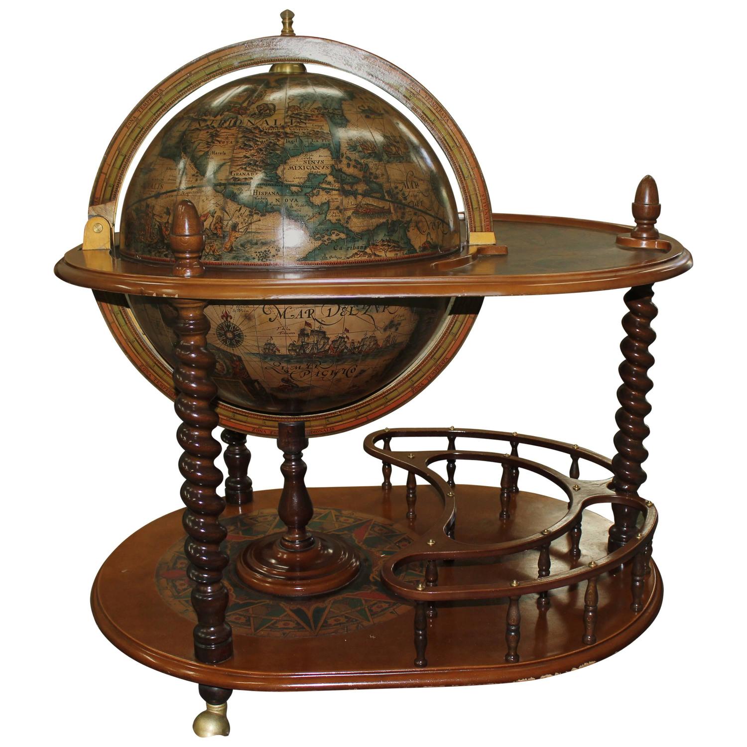 French Mid Century Modern World Globe Bar Circa 1960s At 1stdibs