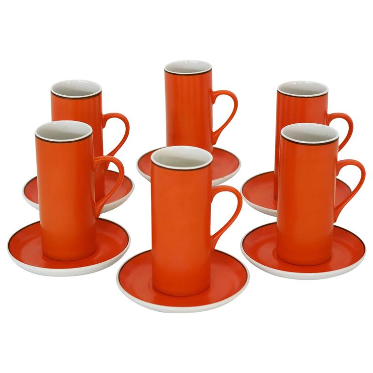 Six Cup Espresso Set by Lagardo Tackett For Sale at 1stdibs