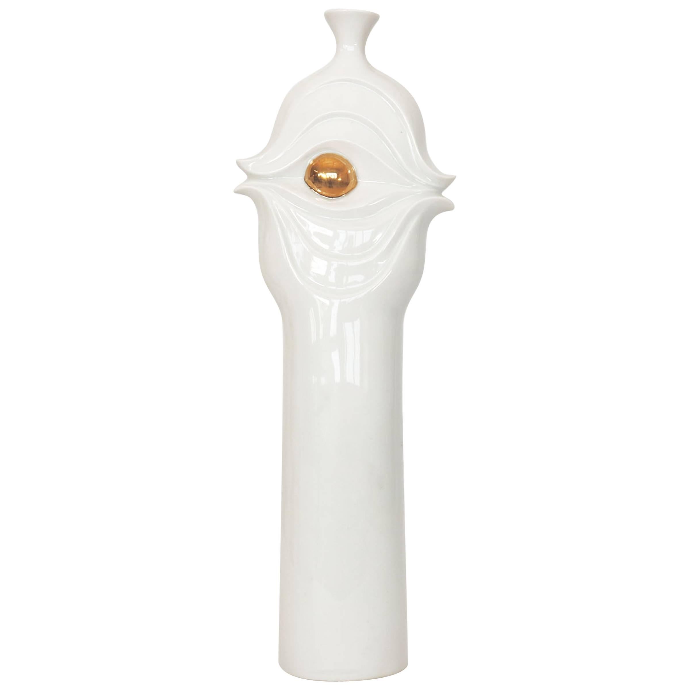 Clear, Purple Green Glass Vase "Dewdrop" Rosenthal Home Designs Line