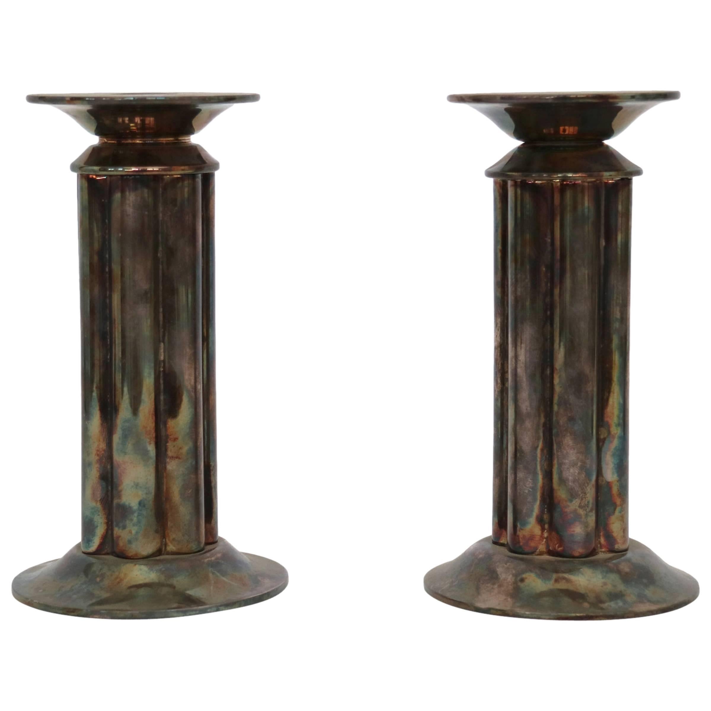 Pair of Richard Meier Candlestick Holders