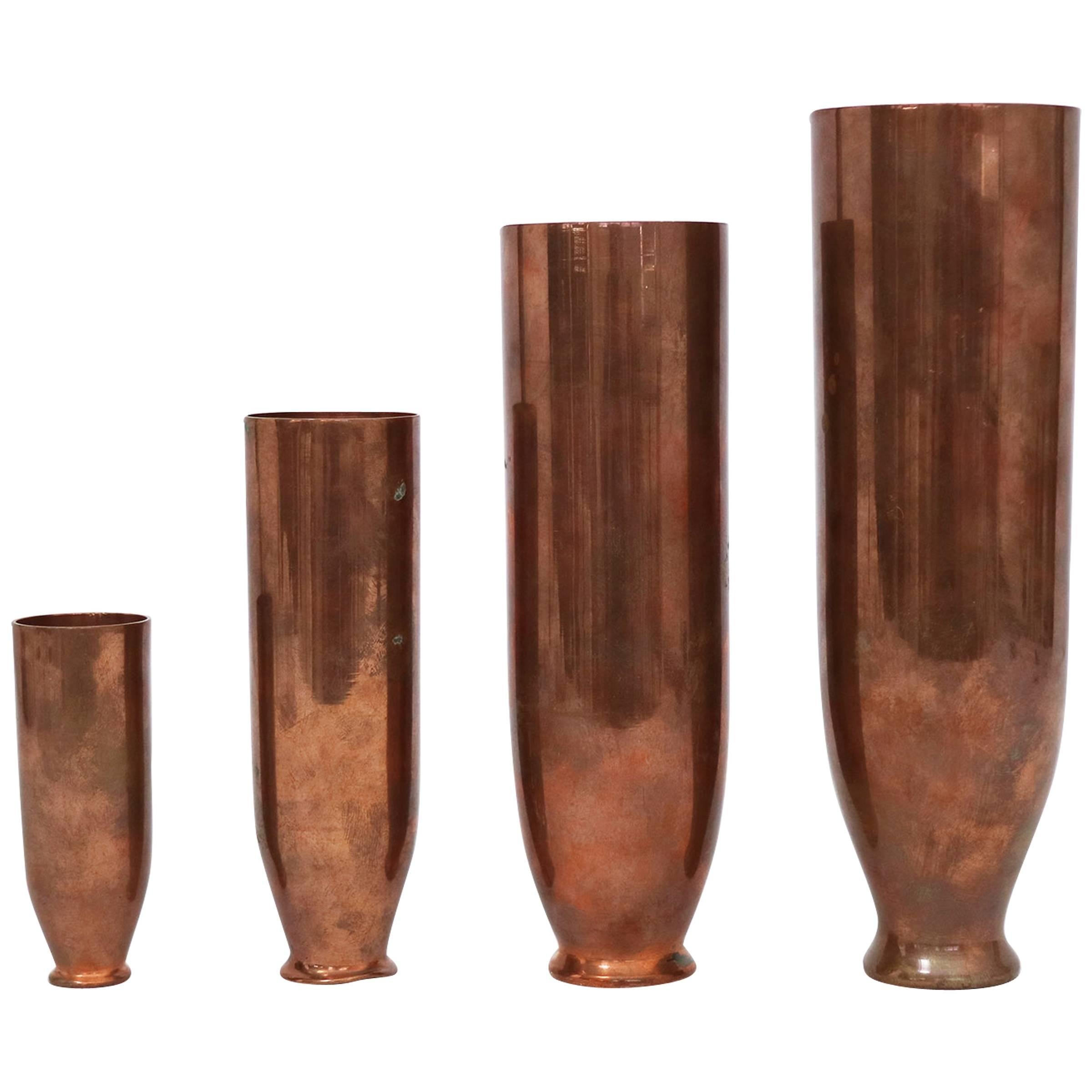 Angelo Molignoni Copper Nesting Vases