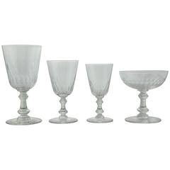 1930s French Crystal Glassware 24-Piece Set