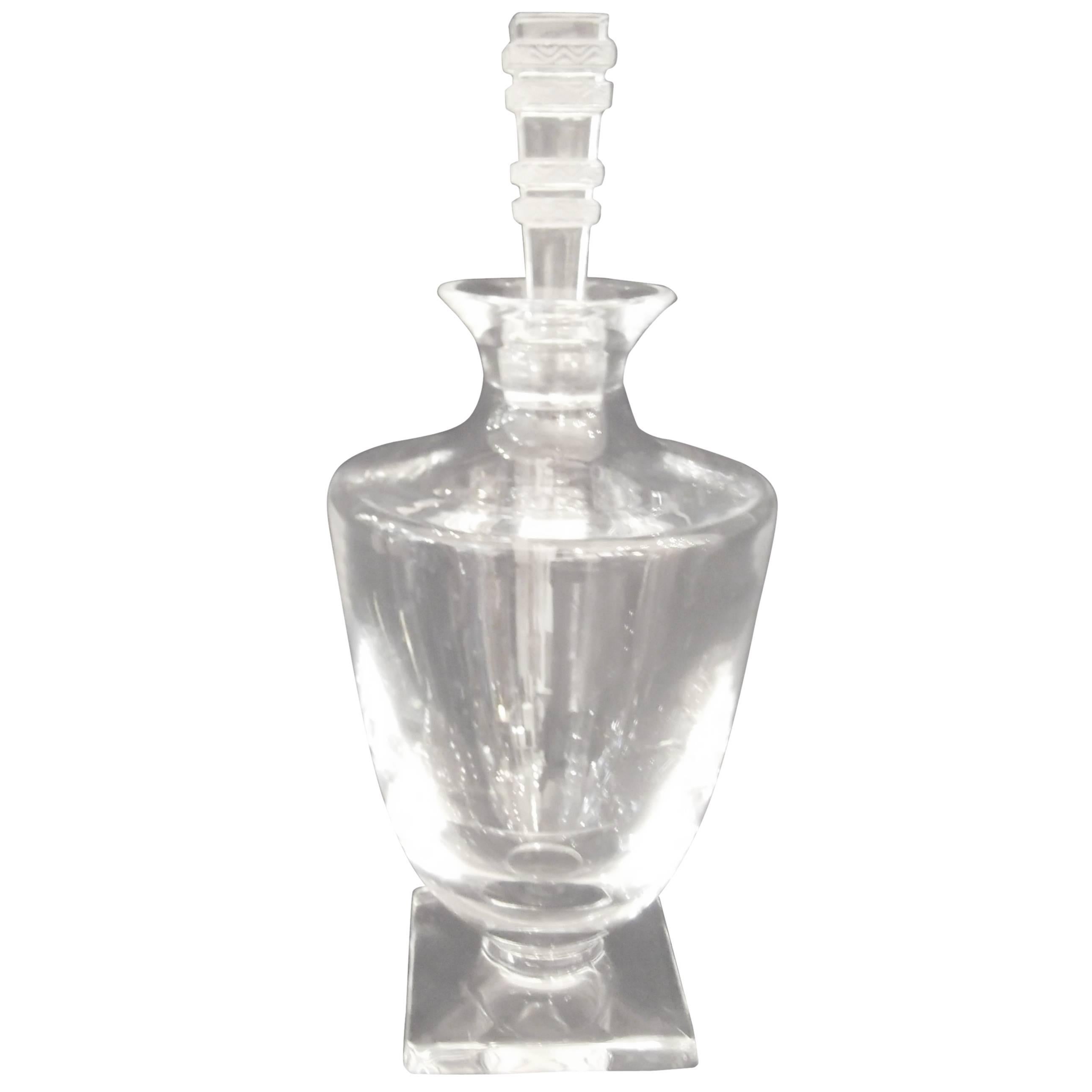 Authentic Lalique Pedestal Decanter