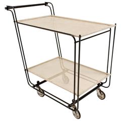 Stylish Mid-Century Modern Bar Cart or Tea Trolley in the Style of Mategot 7