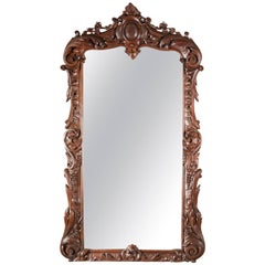 19th Century French Walnut Mirror