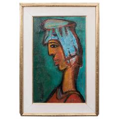 Yehoshua Kovarsky Modernist Figure Study, Oil on Canvas, Signed and Framed