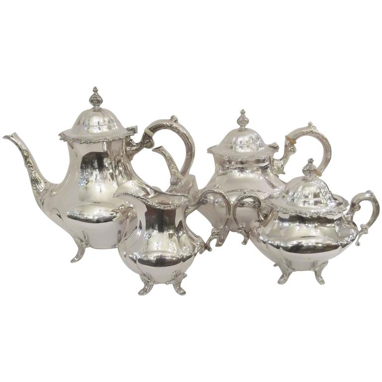 Sterling Silver Reed and Barton Tea Set For Sale at 1stDibs reed and