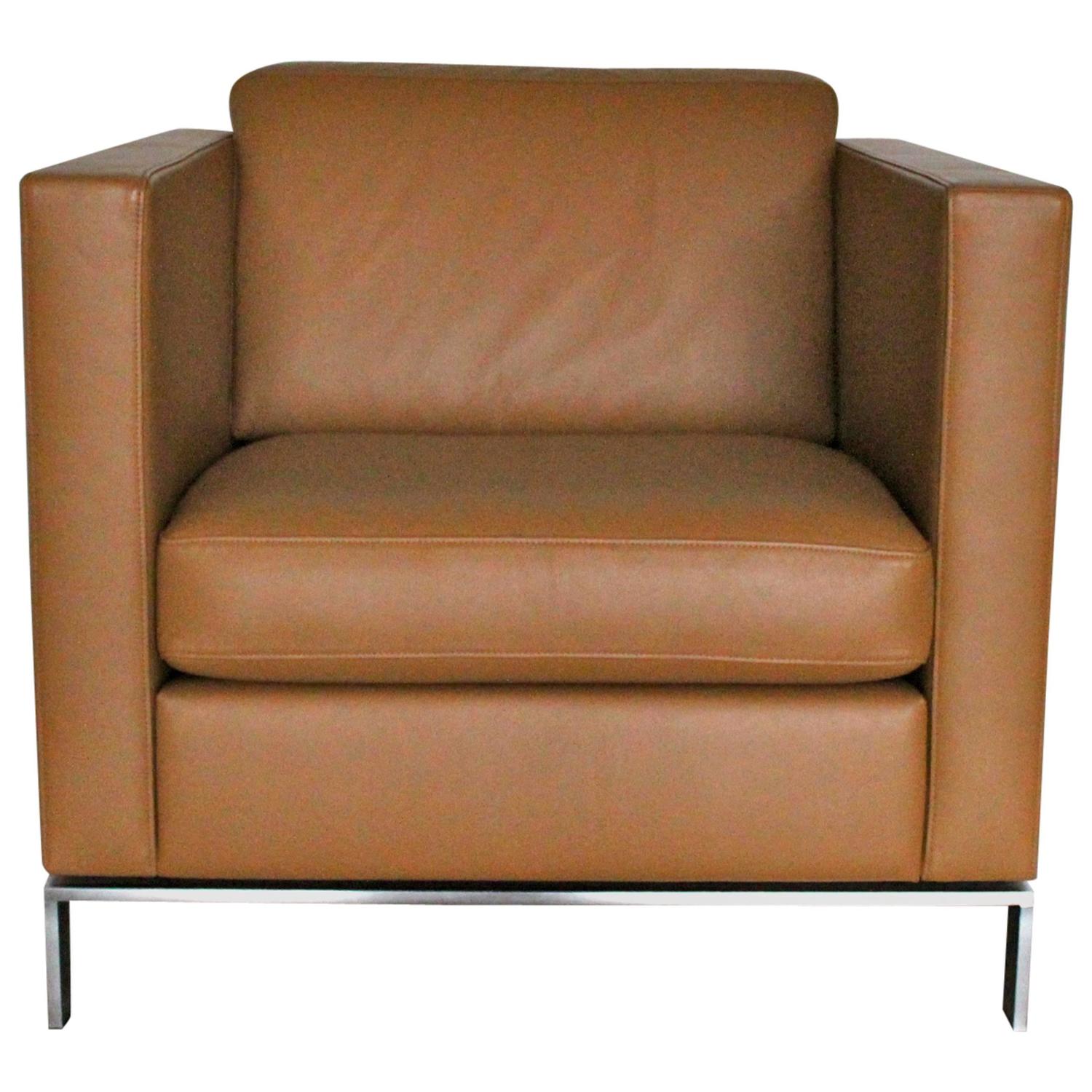 Walter Knoll "Foster 500.10" Armchair in PaleTan Leather by Sir Norman