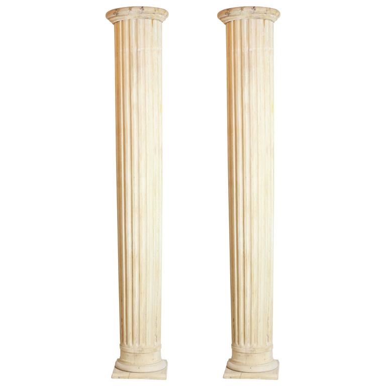 Architectural Pine Columns, Pair For Sale