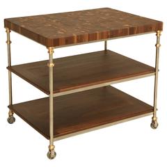 Industrial Style Stainless Butcher Block Island 8