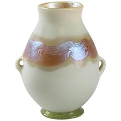 Antique Tiffany Studios Miniature “Amphora” Glass Vase