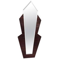 French Art Deco Macassar Ebony Standing Mirror