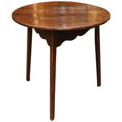 Antique 19th Century Oak Cricket Table