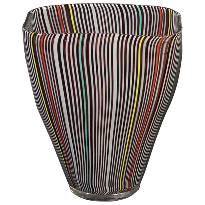 Vase by James Carpenter for Venini, Murano "Tessere Spicchi, " Signed For Sale
