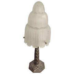 Sabino Signed "Waterfall" Table Lamp French Art Deco
