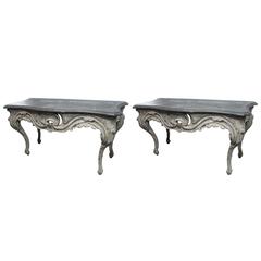 Pair of Painted Italian Console Tables