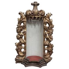 Italian Reliquary Carved  Giltwood