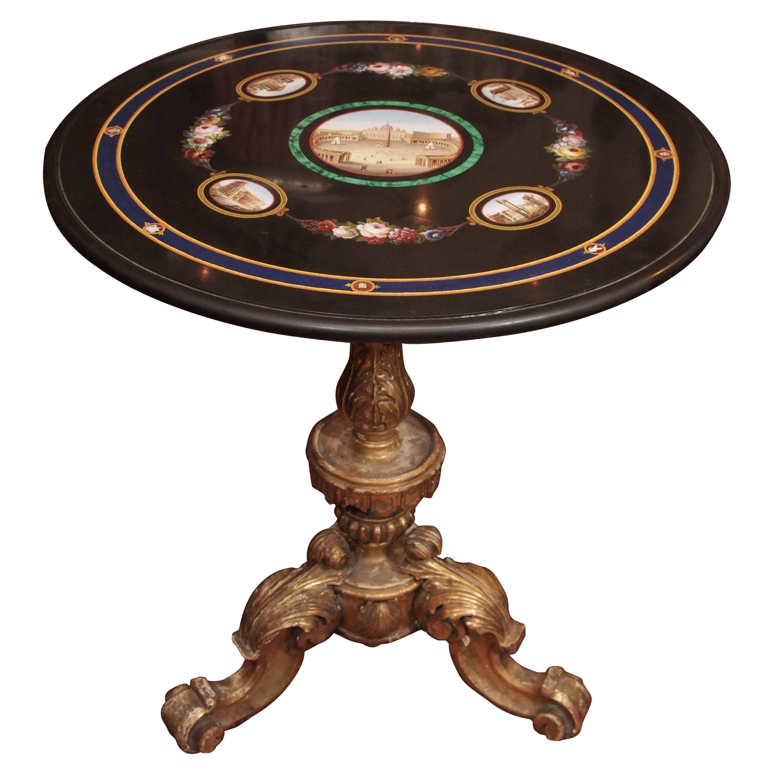 19th Century Italian Micro Mosaic Table For Sale