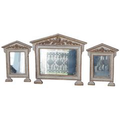 Three Italian Empire Painted and Parcel Gilt Mirrors 10