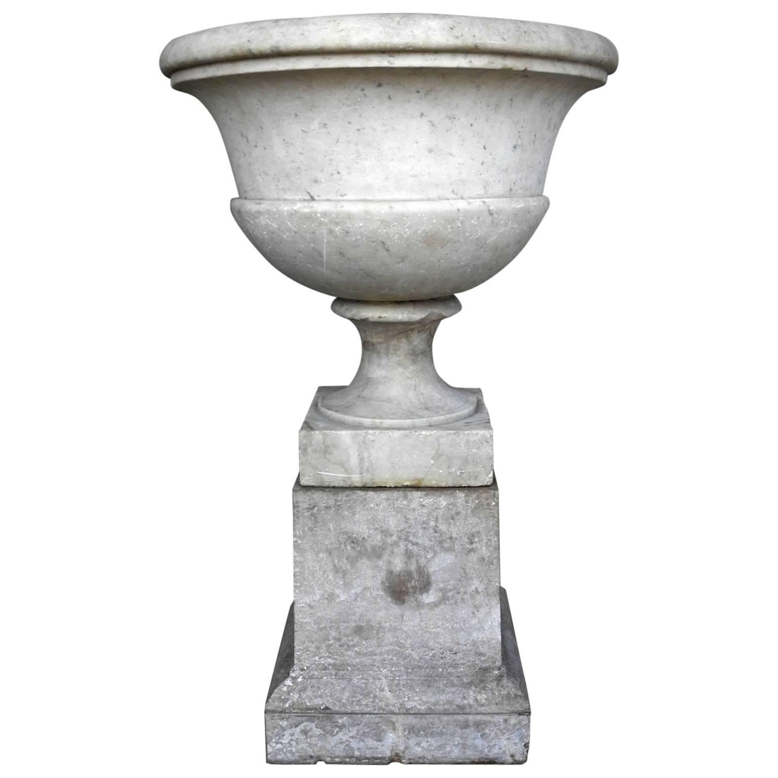 Antique 17th Century Urn and Pedestal from the Amalfi Coast