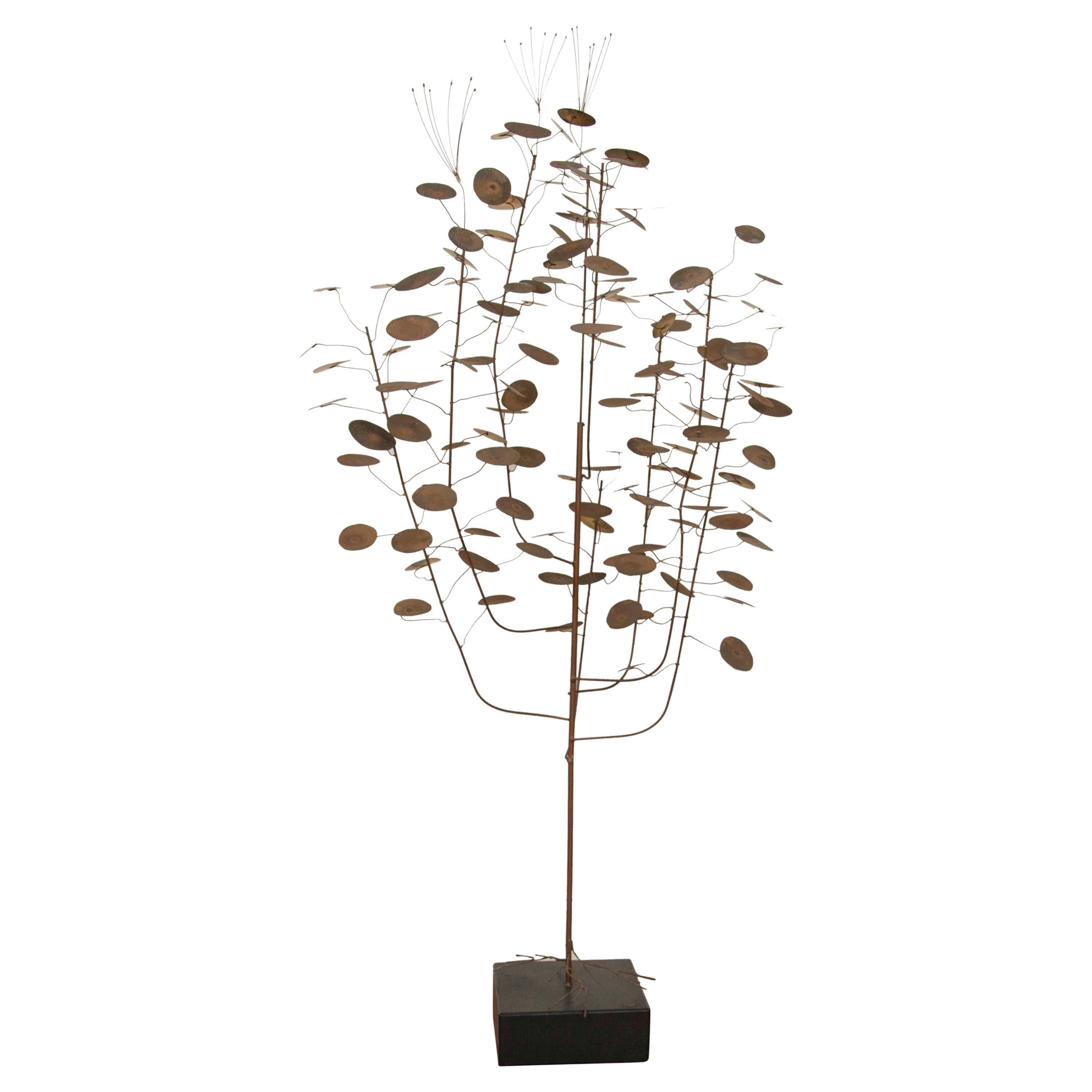 "Raindrops" Metal Tree Sculpture by Curtis Jere