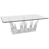 American Modern Lucite and Glass Dining or Center Table