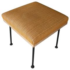 Small Iron Leg Stool attributed to Raymond Loewy for Mengel Co. C. 1950
s Small Iron Leg Stool attributed to Raymond Loewy for Mengel Co. C. 1950
s