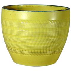 English Pottery Canary Yellow Pearlware Jardiniere 1