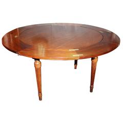 Antique Mahogany Circular Jupe Style Table, circa 1900