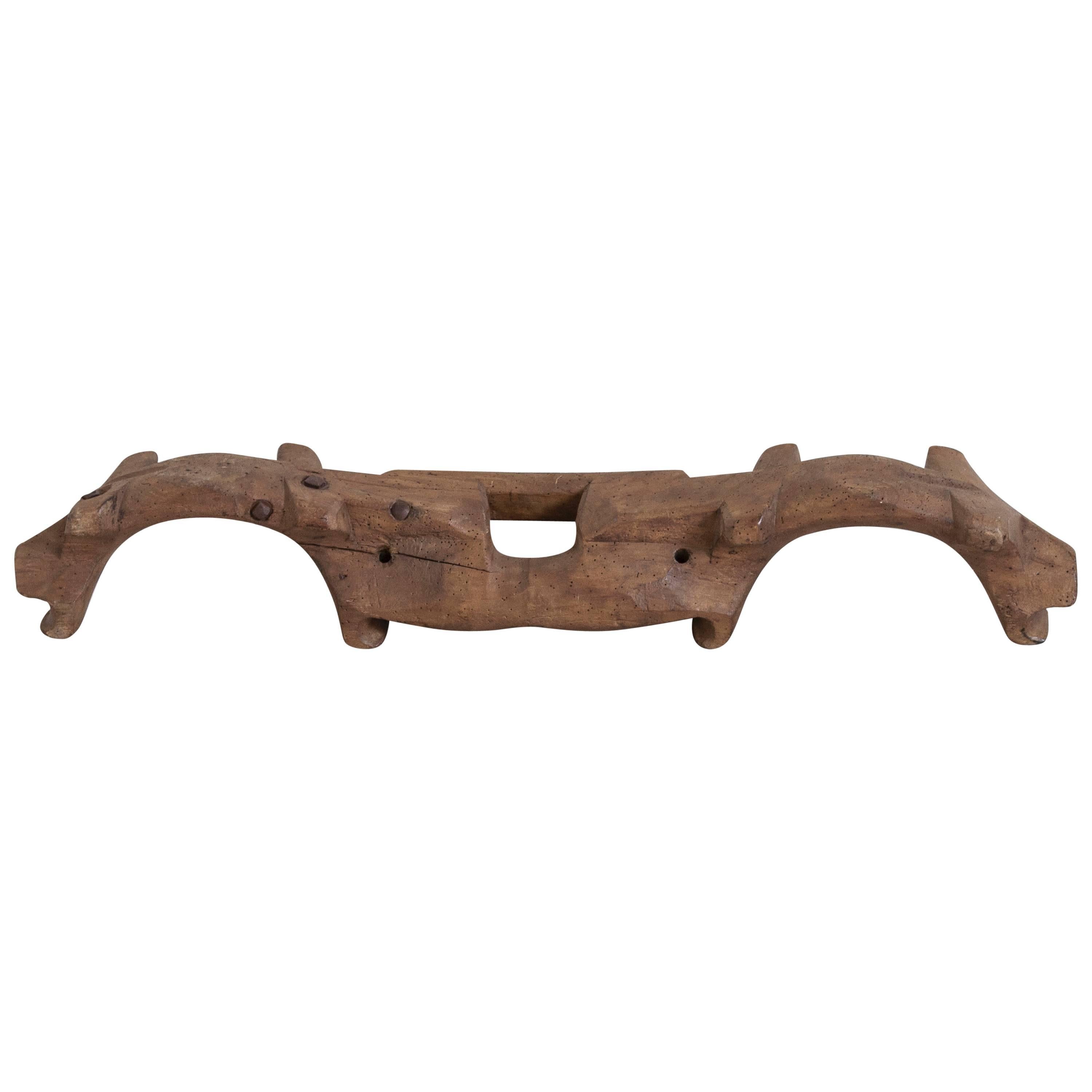 Handmade Double Oxen Yoke from Le Perche, France, circa 1850