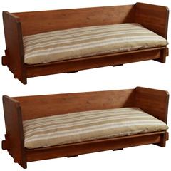 Pair of 1930s Pine 'Lovö' Sofas by Axel Einar Hjorth