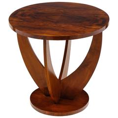 French Art Deco Period Burl Walnut Gueridon