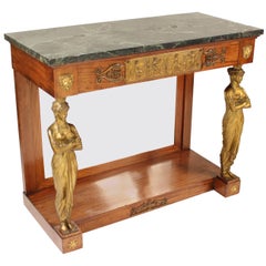 Empire Style Bronze-Mounted Console Table