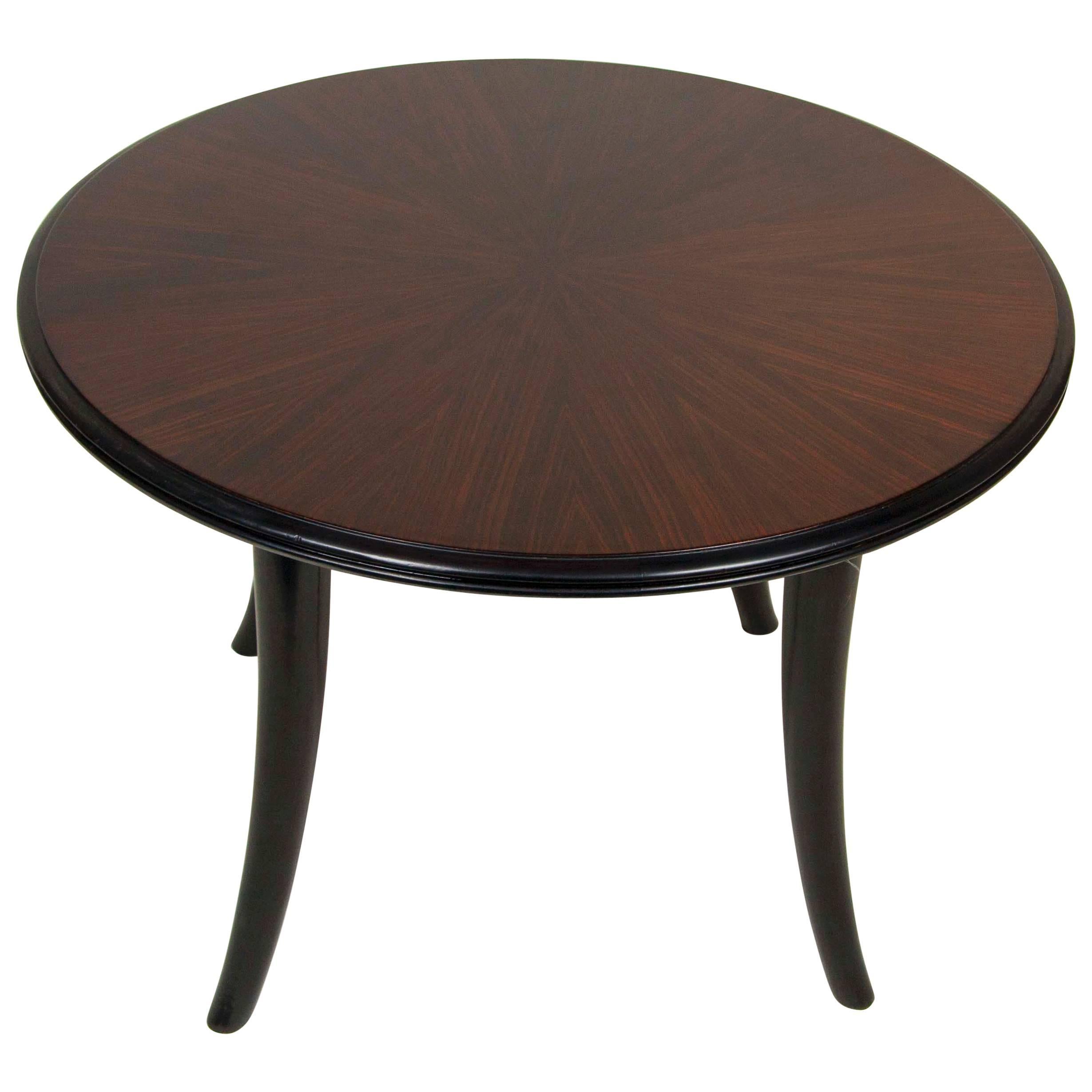 Art Deco Zebrawood Side Table