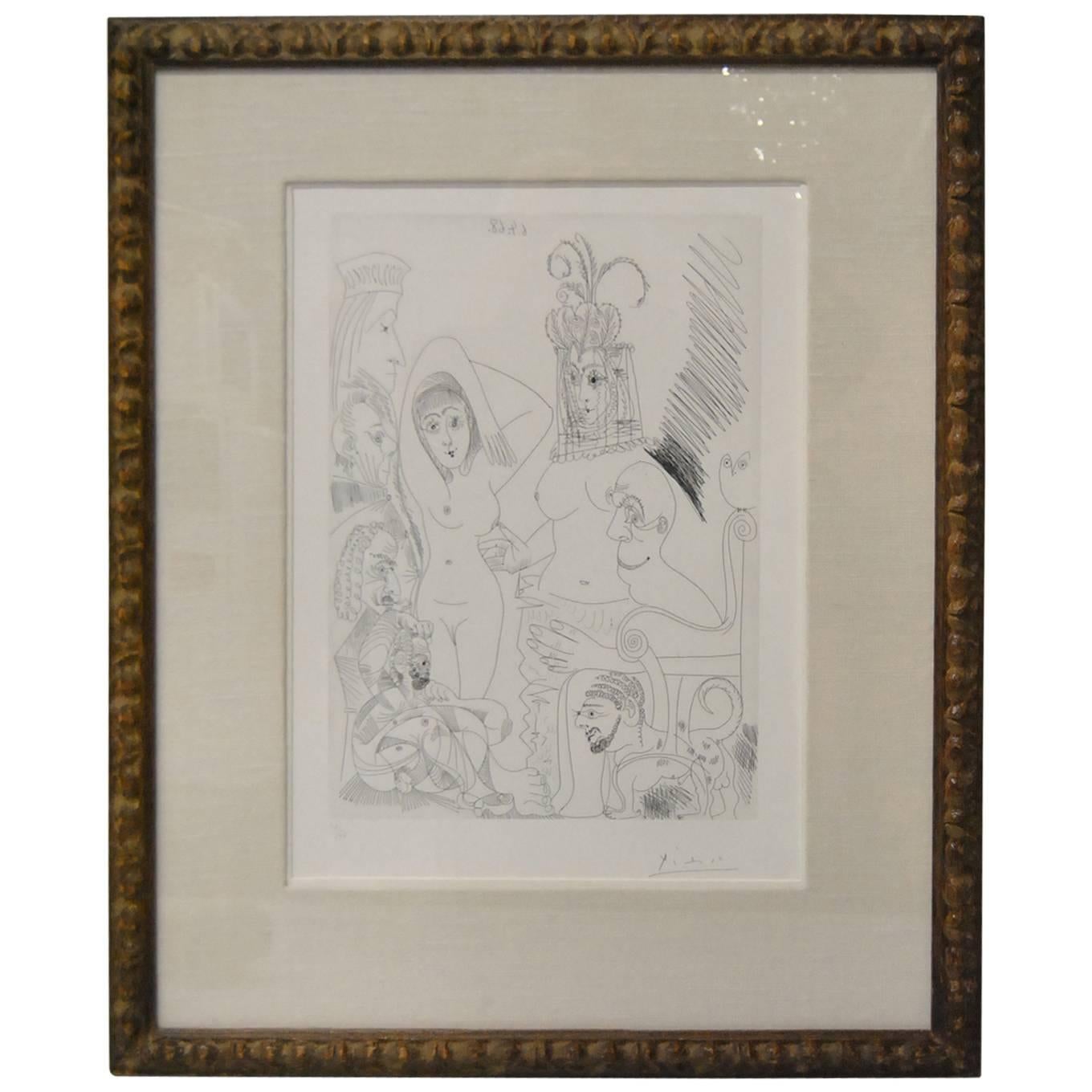Pablo Picasso Signed Etching, Plate #17 of the "347" Series. Numbered 43/50