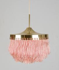 Pink Fringed Pendant Designed by Hans-Agne Jakobsson for Markaryd, Sweden, 1960s
