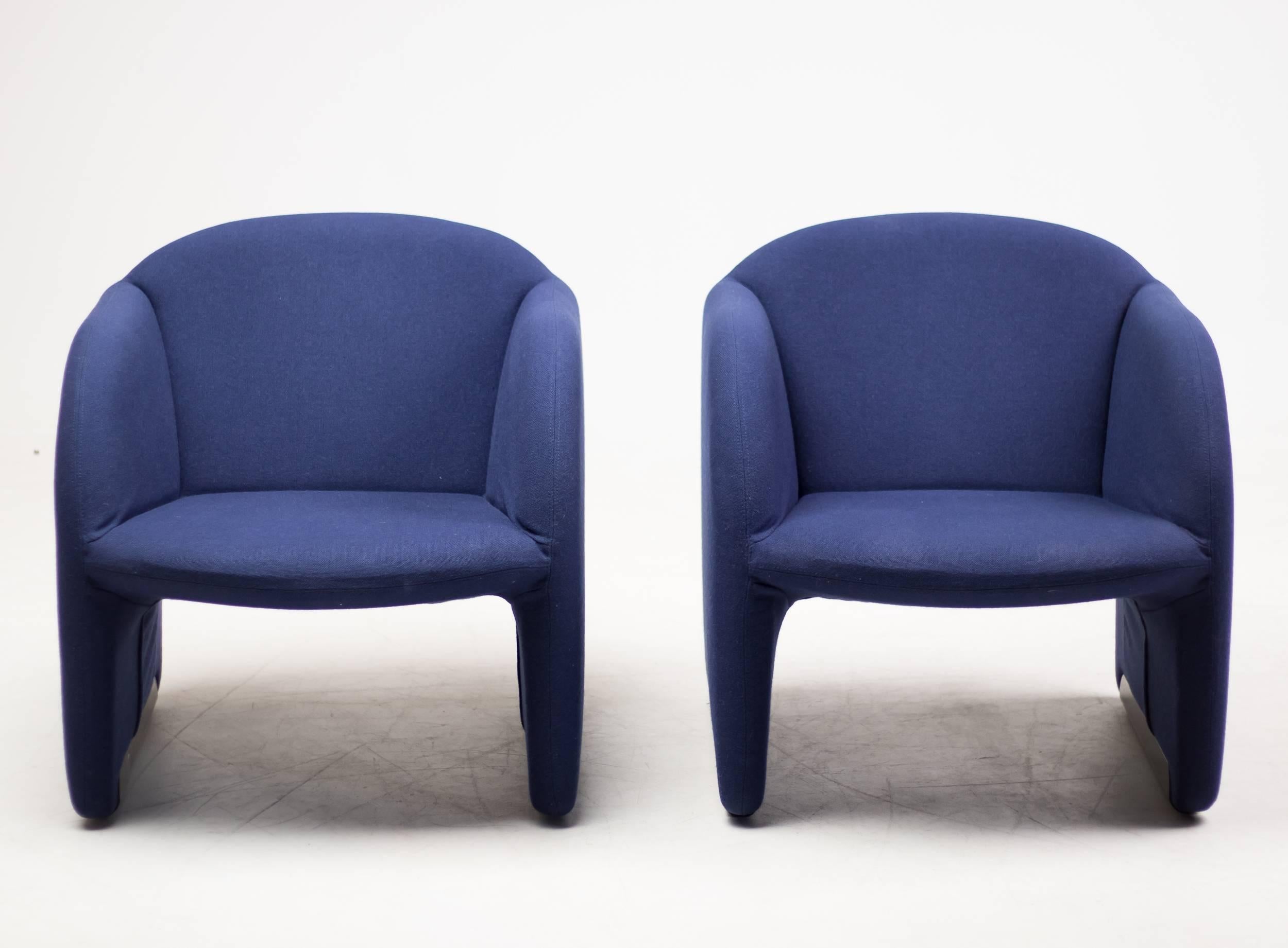 Mid-20th Century Pair of Ben Chairs Designed by Pierre Paulin for Artifort