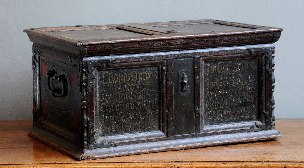 Painted Small Coffer, Northern Europe Early 17th Century