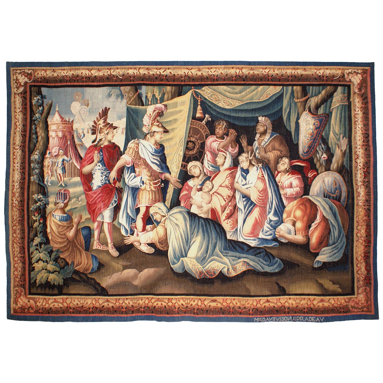 Royal Aubusson Tapestry from the Story of Alexander, circa 1620 For Sale