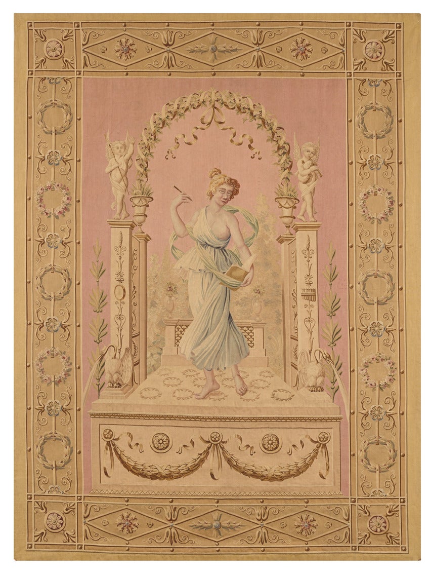 Beginning of the 19th Century, Pair of Tapestries from Aubusson Manufactory