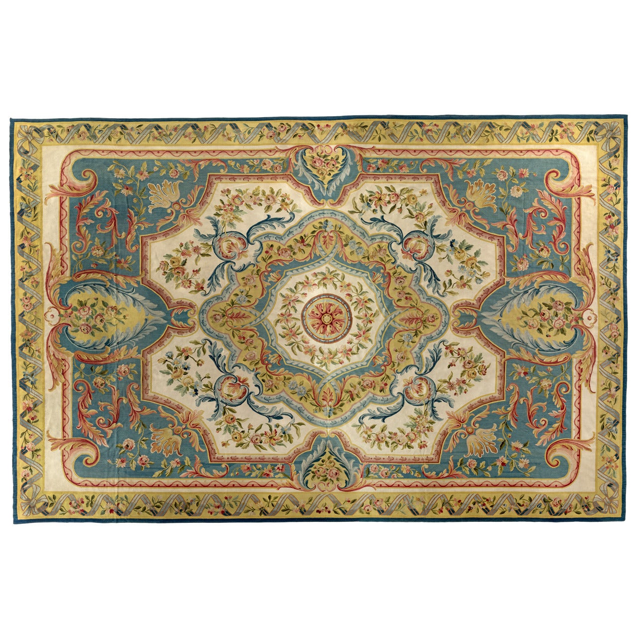 Louis XVI Style French Aubusson Carpet, circa 1920 For Sale