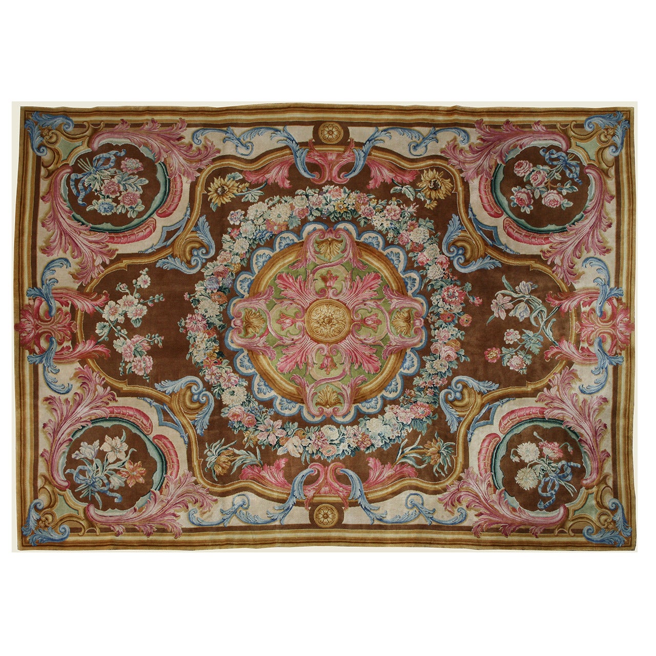 French Savonnerie Carpet from Manufactory of Hamot, Paris, circa 1900 For Sale