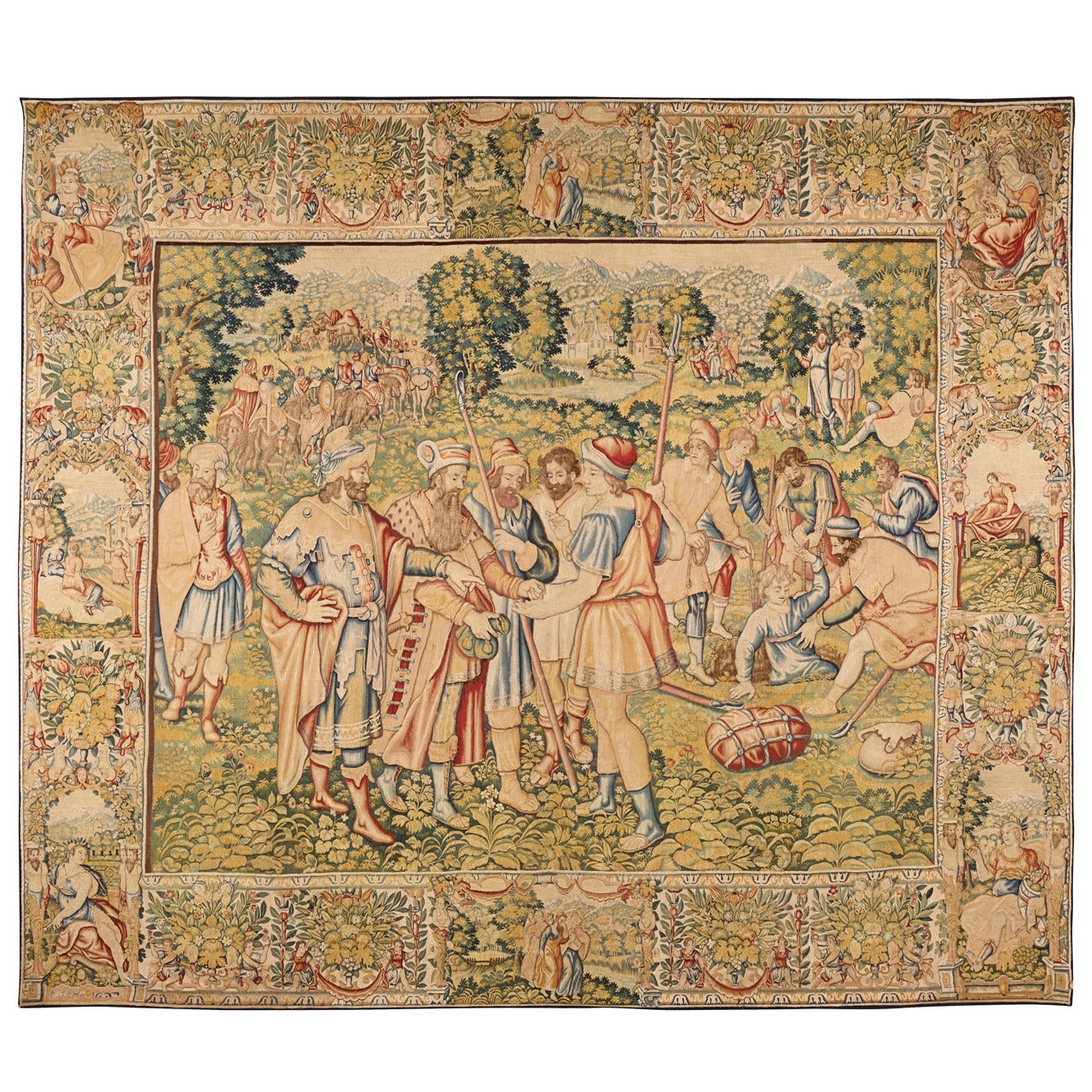 End of 16th Century Brussels tapestry from the Story of Joseph For Sale