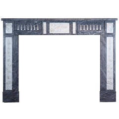 18th Century Original Antique Fireplace Mantel in Marble from Bruges