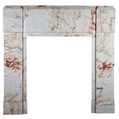 20th Century Art Deco antique fireplace Mantle in Marble 11