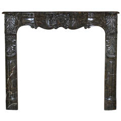 18th C. Marble antique fireplace Mantel from Regency Period, Arbalette Fronton 2