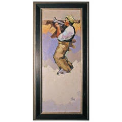Ifor Pritchard Oil on Canvas 'The Bugler'