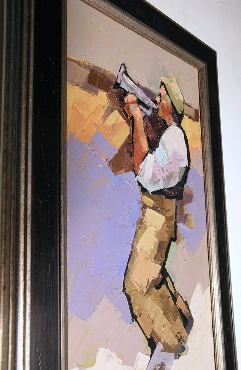 Welsh Ifor Pritchard Oil on Canvas 'The Bugler' For Sale