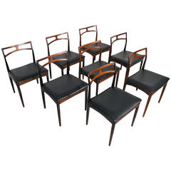 Eight Rosewood Dining Chairs by Johannes Andersen